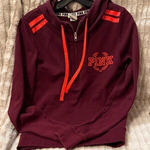 Victoria's Secret “Pink” Maroon Hoodie with Black Accents